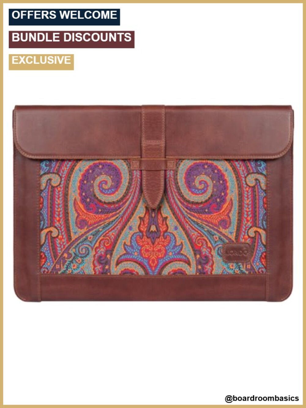 Top Grain Leather Laptop Sleeve for 14" MacBook Pro & 13" Air